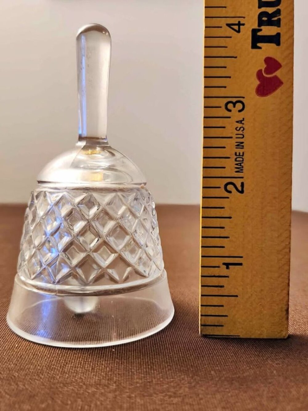 Faceted glass dinner bell